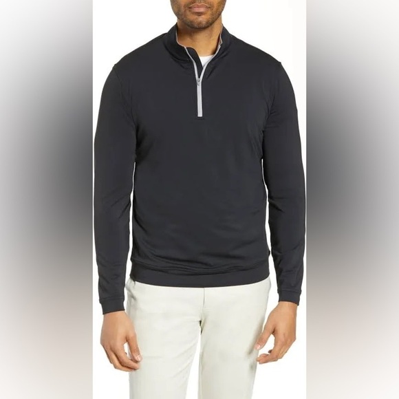 Peter Millar Black Perth Performance Quarter Zip Sweatshirt S - Picture 7 of 8